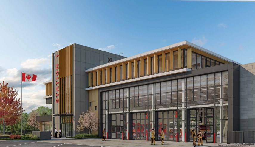 The District of North Vancouver's new Maplewood Fire and Rescue Centre as it will look when completed.