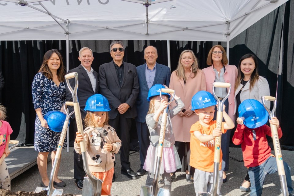 Politicians, staff and community members celebrated the start of work on a new childcare centre at Capilano University Thursday.