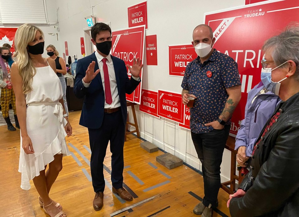 Patrick Weiler and wife Nicole at federal election