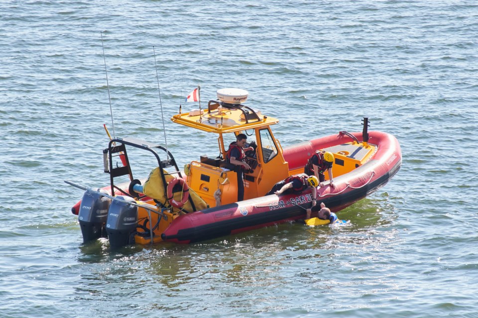 The Royal Canadian Marine Search and Rescue had to rescue two people from West Vancouver waters on Saturday, July 24, 2021 after their boat took on water and capsized. 