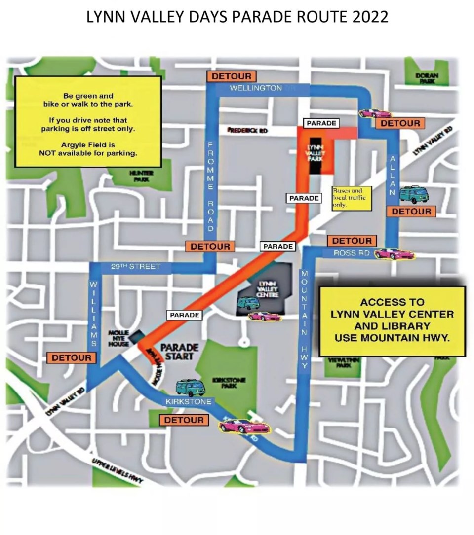 lynn valley days parade route 2022