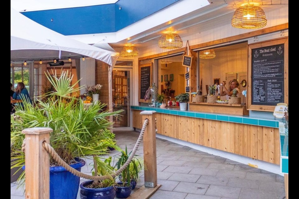 The Boat Shed cafe at Ambleside Beach in West Vancouver. 