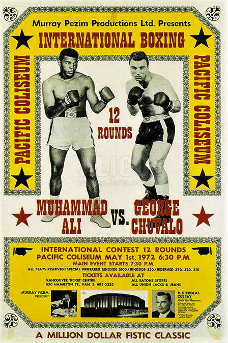 event poster Muhammad Ali George Chuvalo 1972