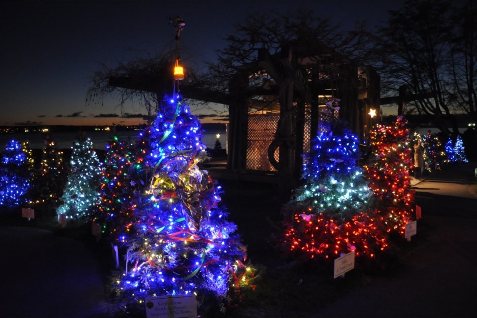 Stunning decorated trees at a previous Forest of Miracles festival. photo Dundarave Festival's Forest of Miracles 