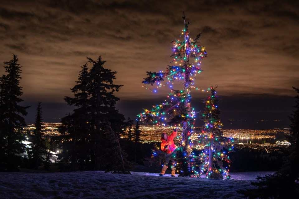 Jason Brawn decorated another tree on Mount Seymour with holiday lights on Jan. 14 and says he's going to keep doing it to spread joy throughout the year.