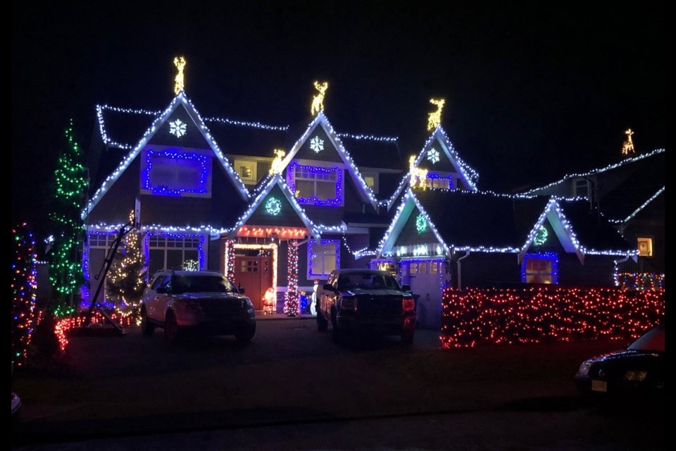 The wonderful Christmas lights display at 1525 Ross Road in December 2020. Peter Kvarnstrom, North Shore News