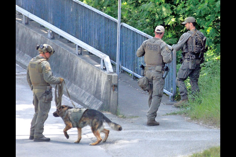 Armed responding officers found the man in possession of a number of makeshift weapons