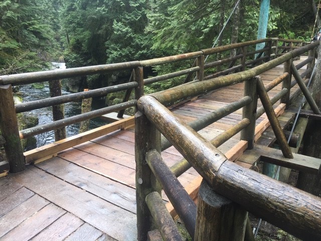 Cable Pool Bridge in Capilano River Regional Park in North Vancouver has been repaired and reopened to the public.
