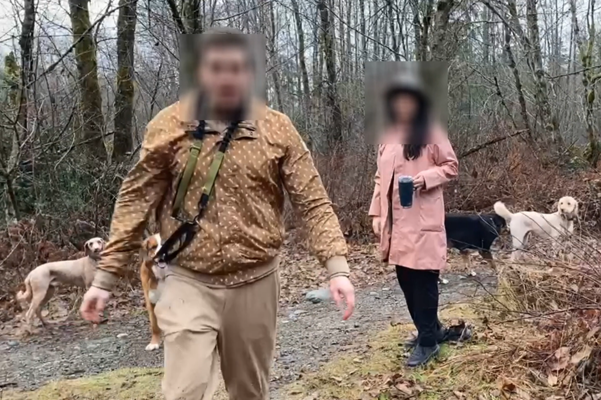 Watch: North Vancouver dog walker shoved in angry confrontation
