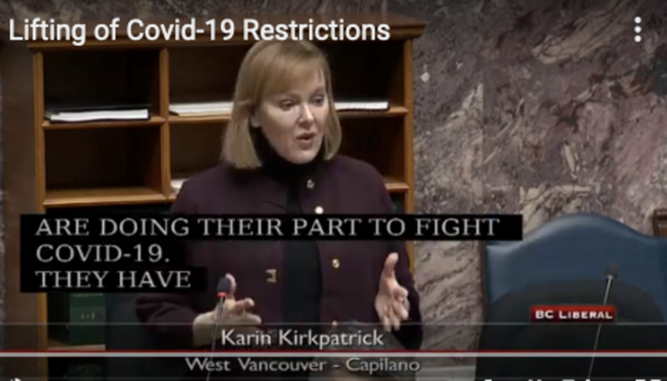 WV MLA Karin Kirkpatrick in leg