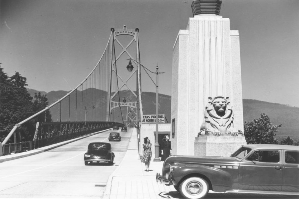 Lions Gate Bridge opening, 1938.