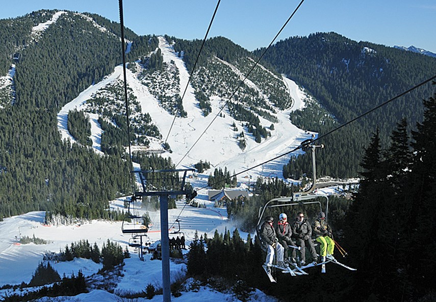 Skiers head up the  Eagle Express chair on Cypress Mountain.
Mike Wakefield, North Shore News

 
