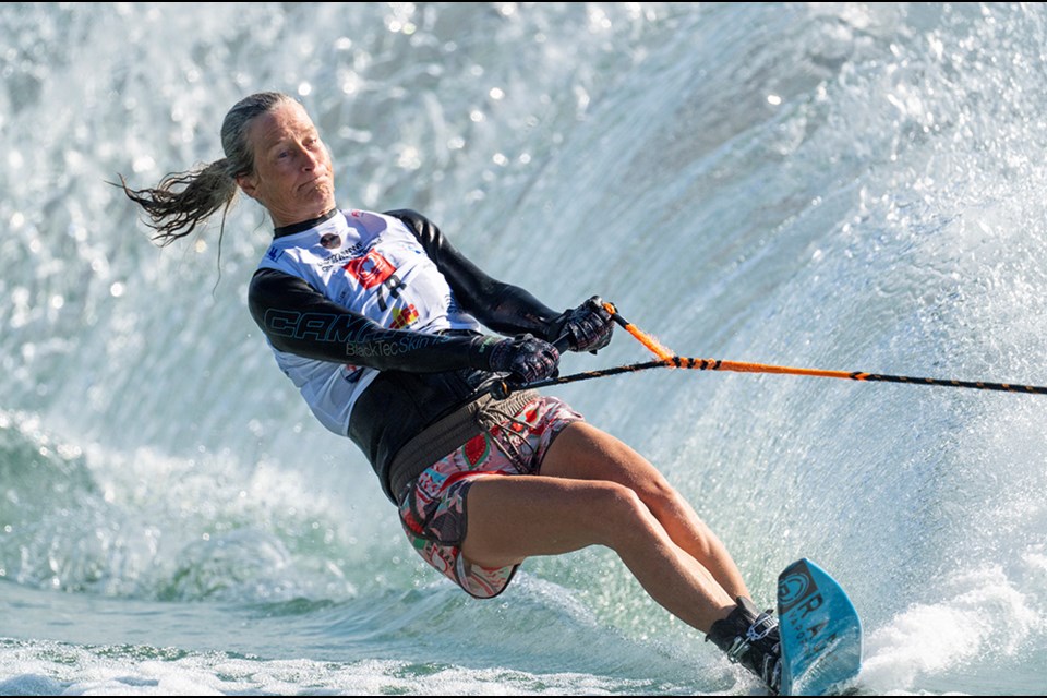 Former Olympic gold medal skier Kathy Kreiner-Phillips trades her alpine skis for water skis. The 65-year-old North Vancouver resident recently competed in the world over-35 championships. 