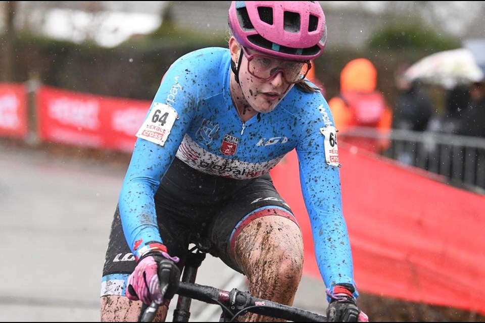 North Vancouver's Madeleine Pollock competes for Canada in a World Cup cyclo-cross race held in Belgium in December of 2022. Pollock will race in the 2023 UCI Cyclo-cross Junior World Championships Feb. 4 in the Netherlands. | Jenny Koumoutsidis 