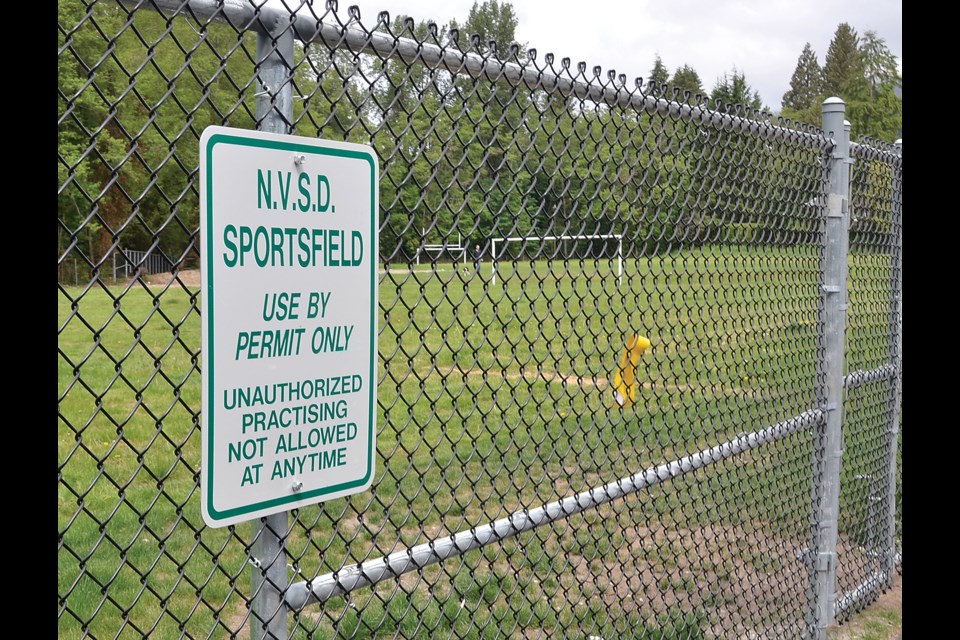 New fencing and signage at Mountainside Secondary School in North Vancouver.