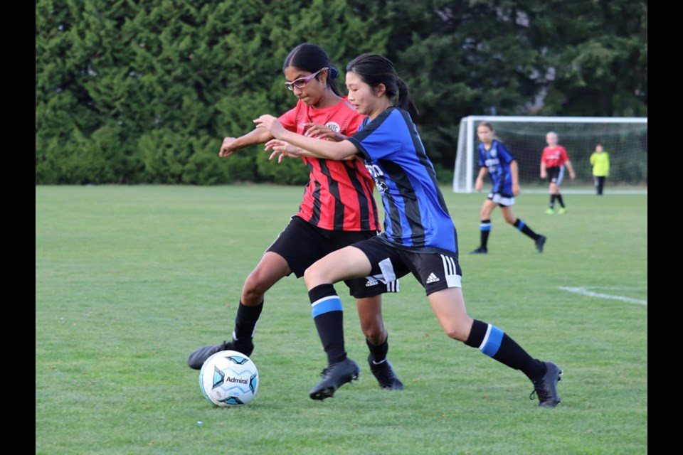 The NVFC U13 Intake girls team takes part in the SX Cup played in Surrey over the Labour Day long weekend.