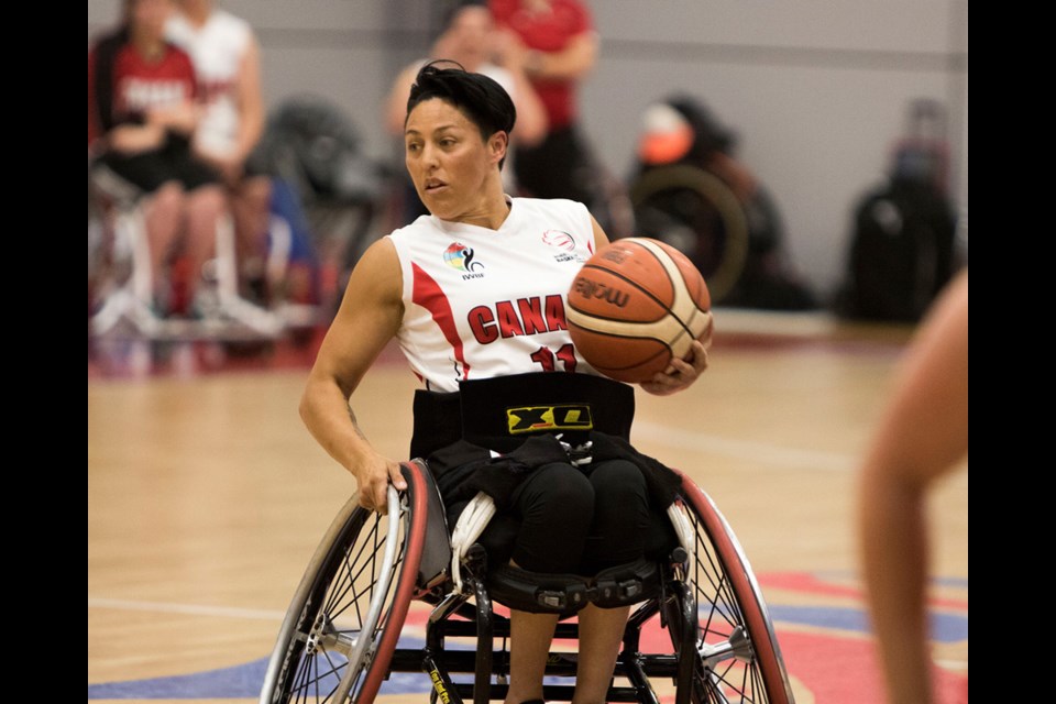 North Vancouver's Tara Llanes competes for Team Canada in the 2018 Continental Clash in Sheffield, Great Britain. She'll hit the court for her first Paralympic Games later this month in Tokyo.