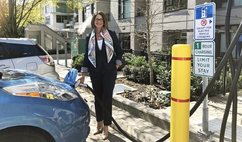 Mayor Buchanan and New EV Fast Charge Station