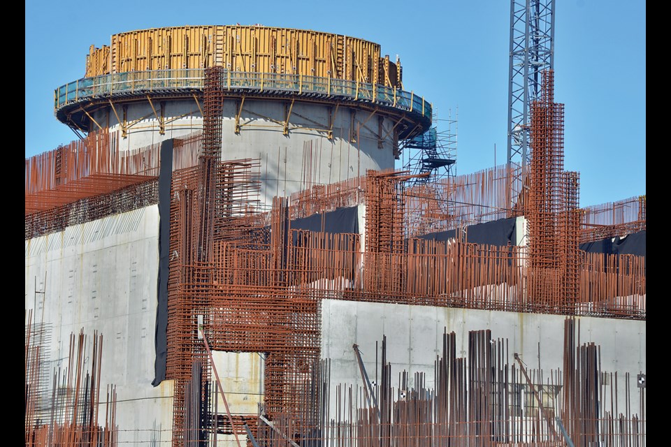 Rebar sprouts amongst the stalled North Shore Wastewater Treatment Plant project in September of 2023.