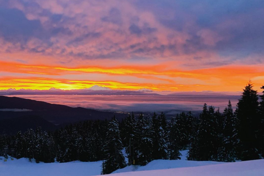 A stunning sunrise snap taken from Mount Seymour on Dec. 29, 2020.