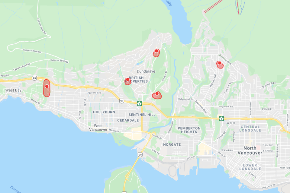 North Vancouver power outages 2022