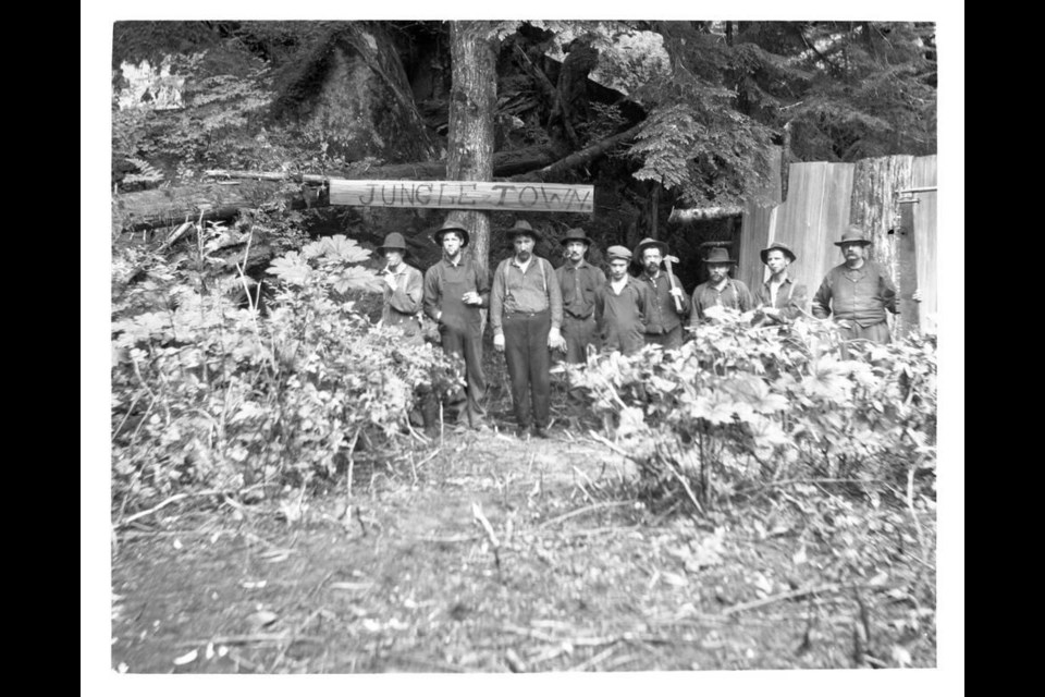 The hikers met miners from the Vancouver Group Copper Mine at their makeshift camp, Jungle Town. | Courtesy of Lid Hawkins