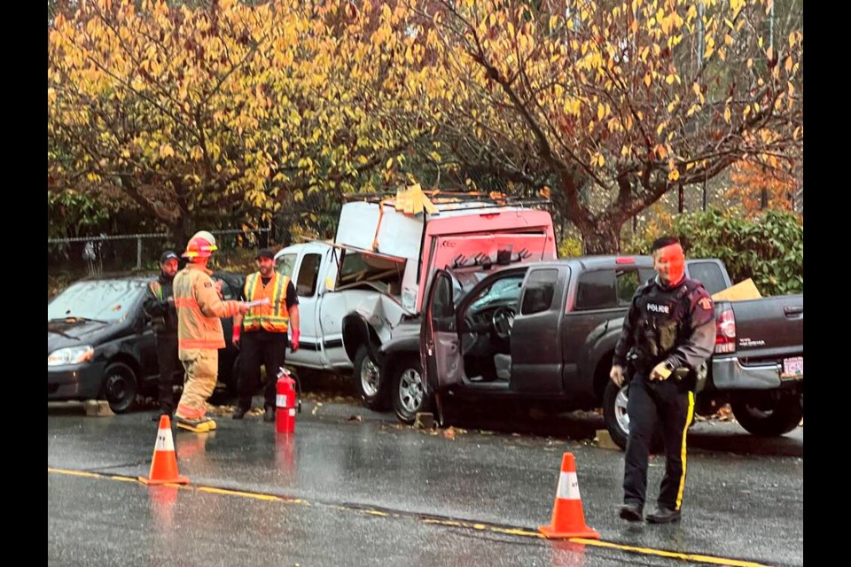 A driver's medical issue is being blamed for a crash in North Vancouver Nov. 22. | photo Pat Bell