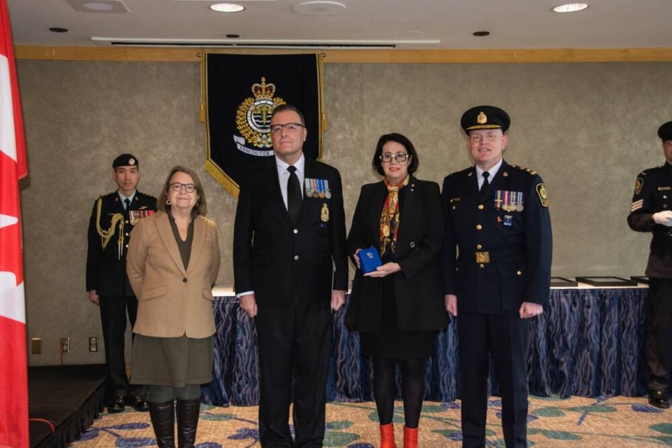 Const. Ryan Prox was presented with the Officer of the Order of Merit of Police Forces in a ceremony on Nov. 29. | courtesy Ryan Prox