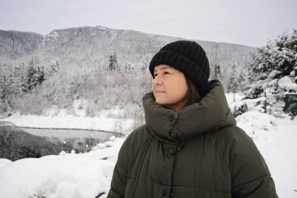 Author Tara McGuire reflects at Cleveland Dam near her home in North Vancouver. | Nick Laba / North Shore News 
