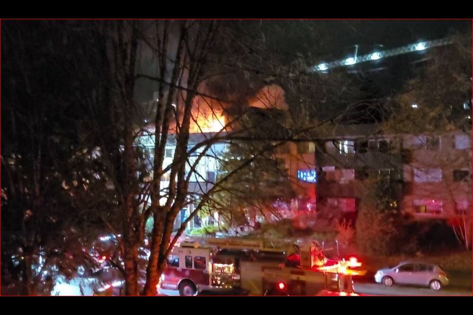 An early morning fire at an apartment building at 260 - East 12th Street has displaced over 100 residents.| video image Cheyenne Hohensinn 