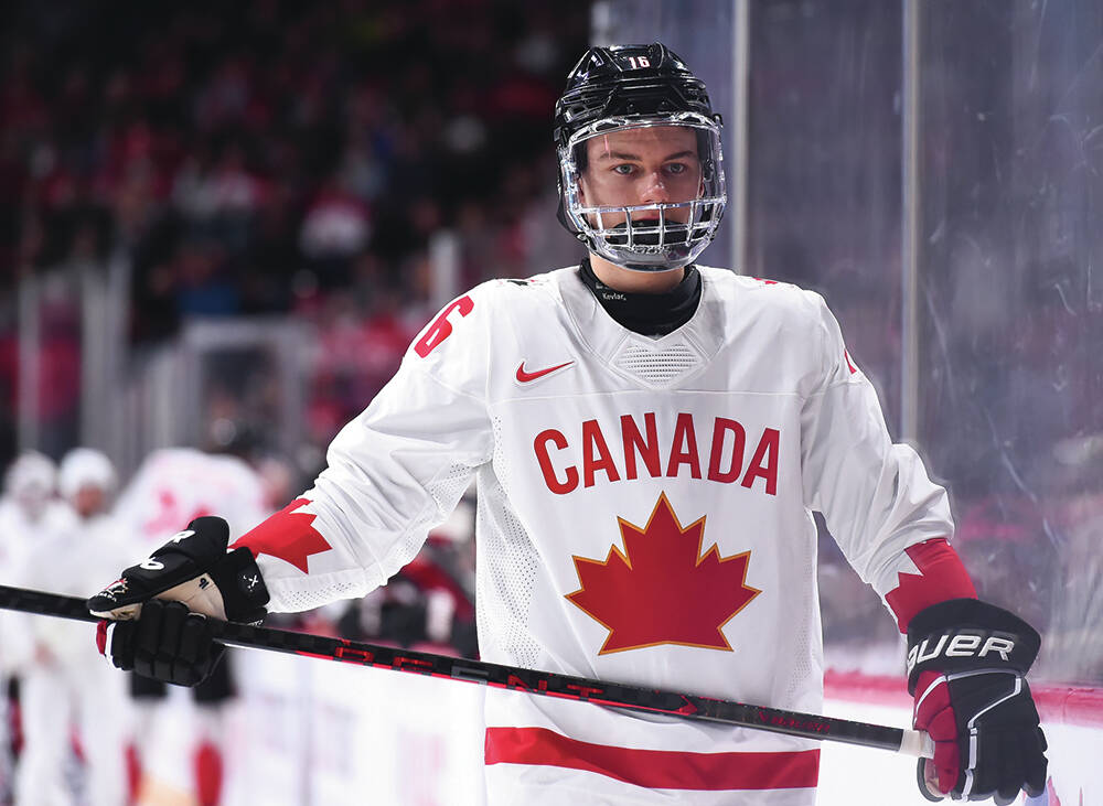 Connor Bedard ties Jordan Eberle for Canada's all-time goals record