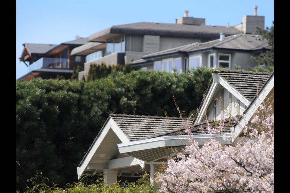 Owners of high-end homes like these ones in West Vancouver will be subject to more than $51 million in the additional school tax in 2023. We argue that money should be spent on affordable housing here on the North Shore.| Mike Wakefield, North Shore News files 