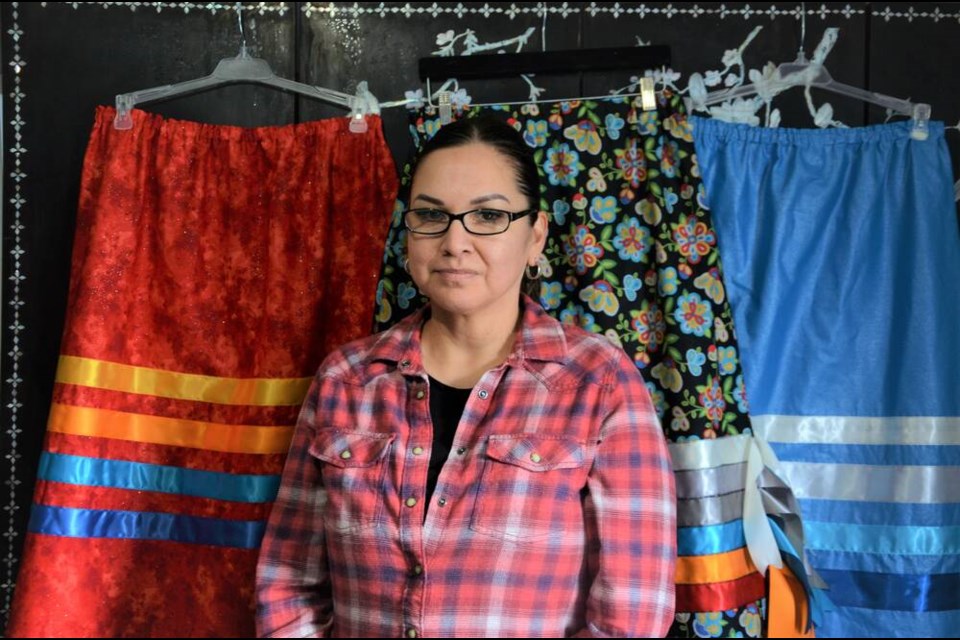 Kanani Nahanee, from the Sḵwx̱wú7mesh (Squamish) and Cowichan nations, has been making regalia since she was 13 years old. | Mina Kerr-Lazenby / North Shore News