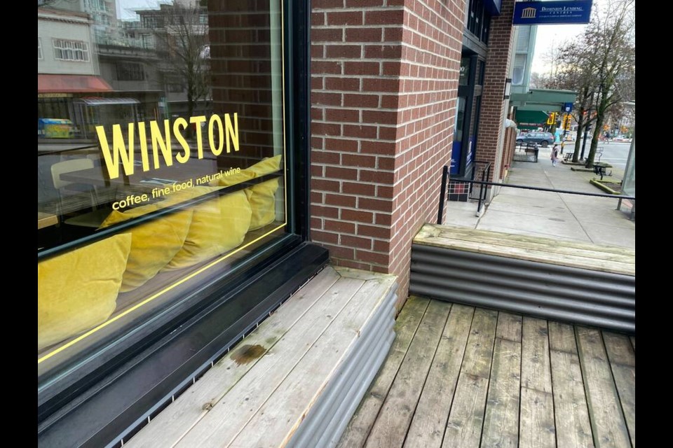 The lease termination notice at the Winston was taken down by the end of January. | Brent Richter / North Shore News 