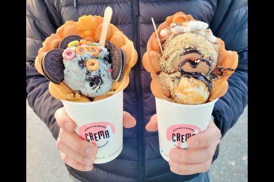 Crema Ice Cream & Desserts will be offering its locally made Latino and Asian fusion and baked desserts, with vegan options. | Crema Ice Cream & Desserts 