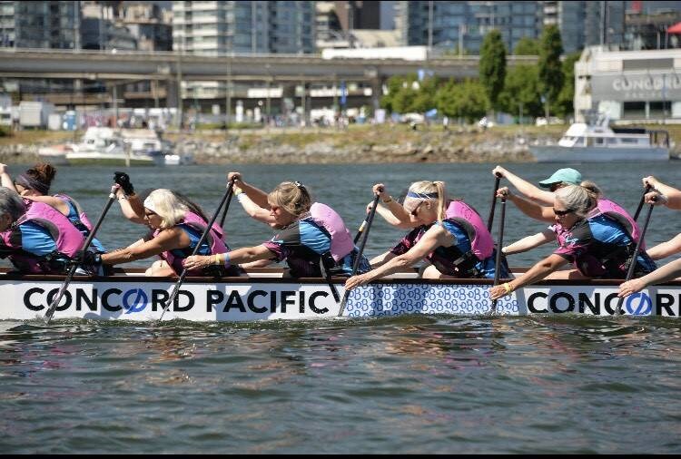 The Dragon Busters practice in Deep Cove throughout the summer. | Courtesy of Lisa Priebe 