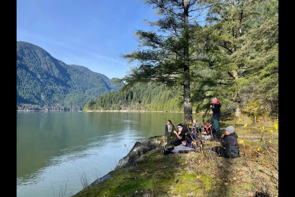 Tsleil-Waututh Nation youth working alongside Elders at Granite Falls. | Tsleil-Waututh Nation 