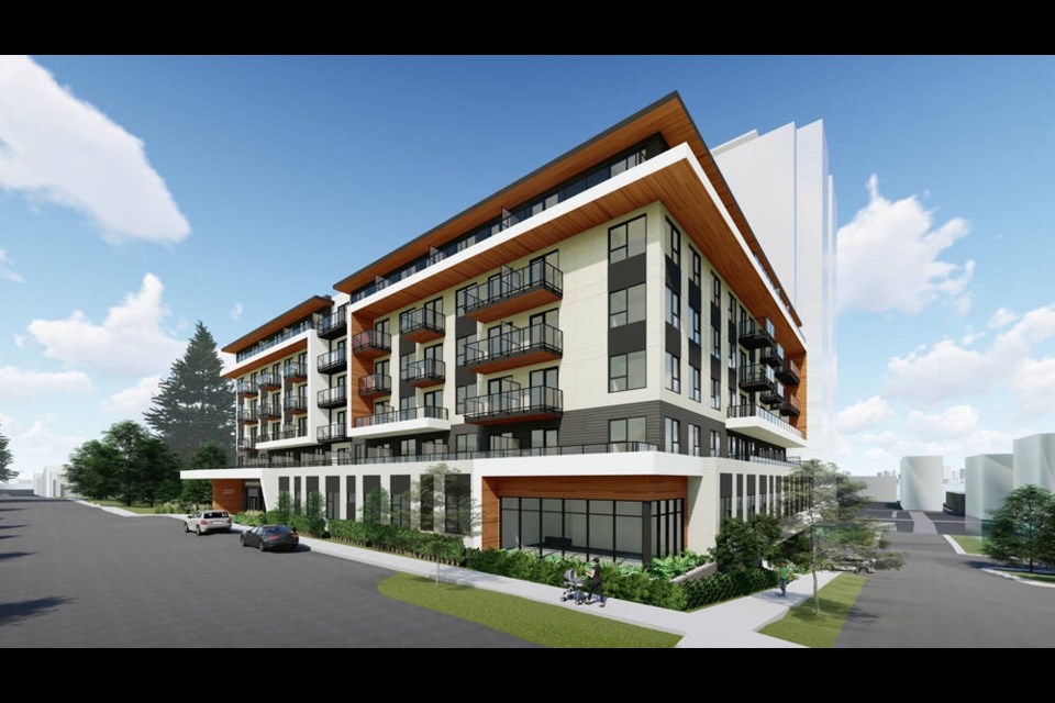 This graphic shows below-market housing proposed by Catalyst Community Developments as seen from Second Street in North Vancouver, part of the North Shore Neighbourhood House rebuild. | Province of BC 