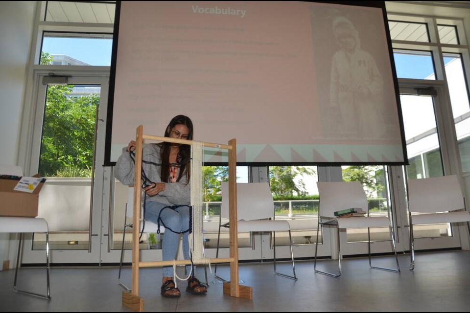 MONOVA and Indigenous Cultural Programmer Jordan Dawson hosted a weaving workshop June 11. | Mina Kerr-Lazenby 