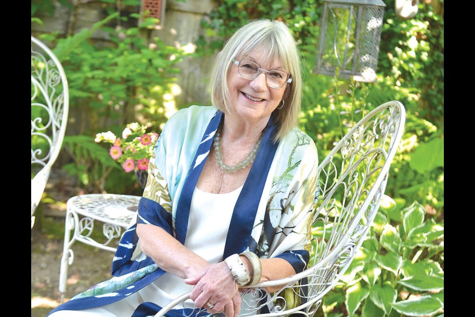Christine Morton, here in her West Vancouver home, celebrates her business turning 50 this year. | Paul McGrath / North Shore News 