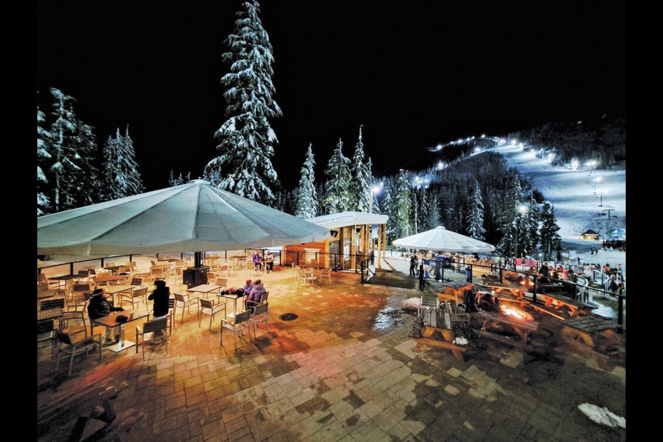 Cypress Mountain’s new outdoor patio area opened in December last year. | Nick Laba 