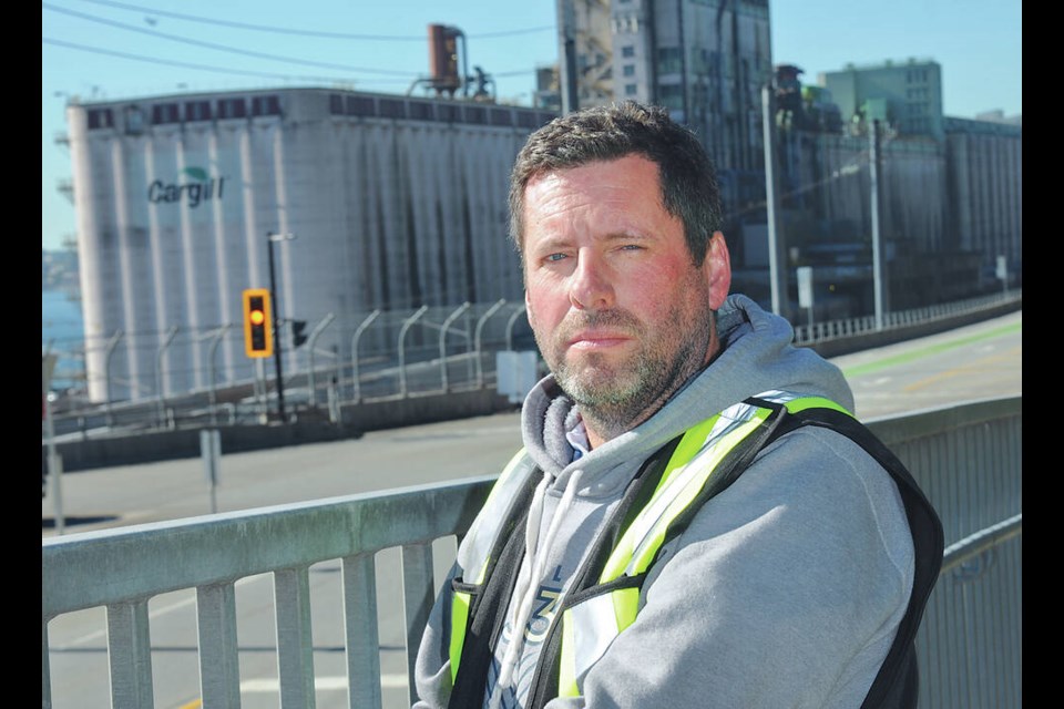 Grain Workers Union Local 333 president Douglas Lea-Smith is warning about overheating at one of Cargill Canada’s North Vancouver grain silos. Similar issues have led to fires and explosions in the past, the union warned. | Paul McGrath / North Shore News 