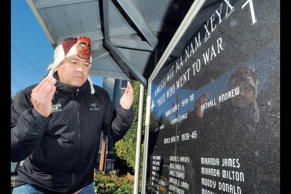 Wilson Williams recently travelled to the Netherlands with Veteran Affairs Canada to honour Pte. Daniel Cheer, a Squamish Nation soldier buried at Holten Canadian War Cemetery. | Paul McGrath / North Shore News 