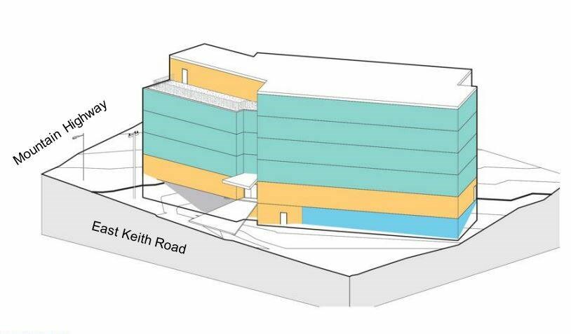 A draft drawing shows what the Keith Road supportive housing could look like. | BC Housing 
