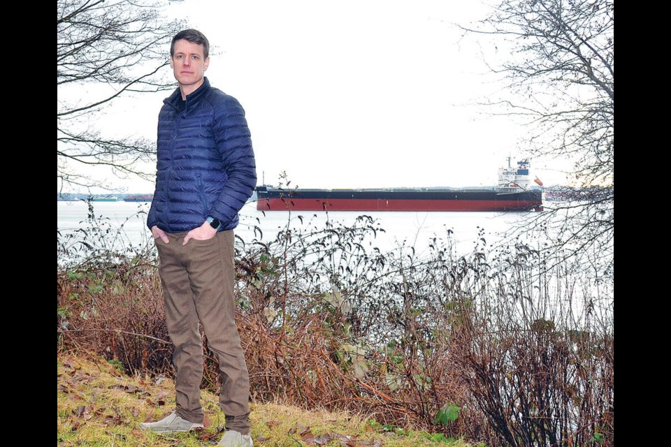 Dan McKenzie and some other West Vancouver residents are not happy with amount of noise generated by ships at anchor off the shore of West Vancouver. | Paul McGrath / North Shore News 
