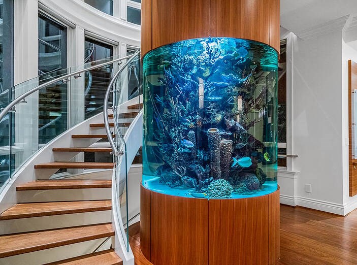 The West Van luxury mansion comes with a salt water aquarium. | Derek Grech / The Partners Real Estate