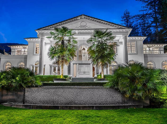 A luxury mansion known locally as the 'White House' at 2929 Mathers Ave. in West Vancouver has hit the market for sale at $17.8 million. | Derek Grech / The Partners Real Estate 