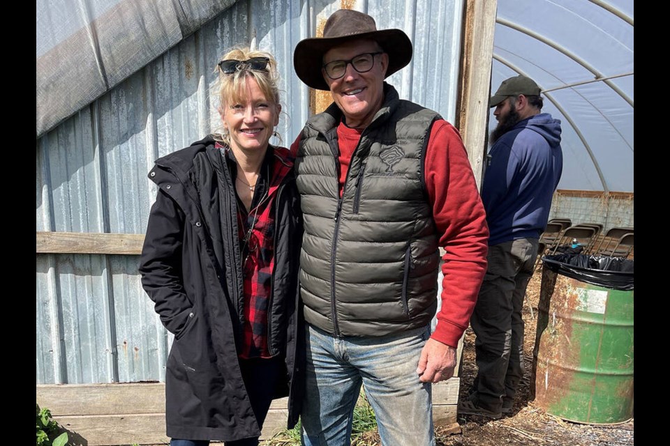 American farmer, author and speaker Joel Salatin and Laura Neubert at Polyface Farm in Virginia. | Laura Marie Neubert 