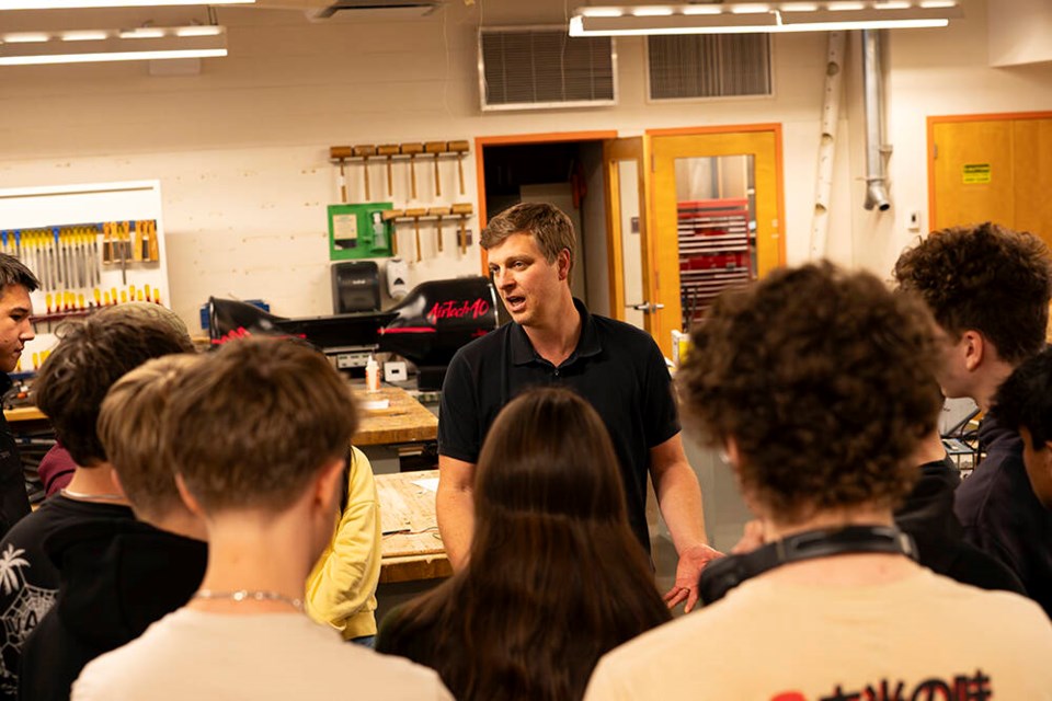 Matt Trask says that the key to teaching is keeping students engaged. The Rockridge Secondary physics teacher is a 2024 winner of the Prime Minister’s Award for Teaching Excellence. | Matt Lawson / West Vancouver Schools 