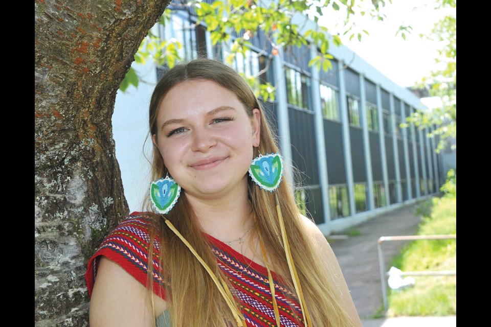 Sentinel Secondary Grade 11 student Rebecca Collier nabbed one of the top spots at this year’s FORED Indigenous artwork competition. | Paul McGrath / North Shore News 